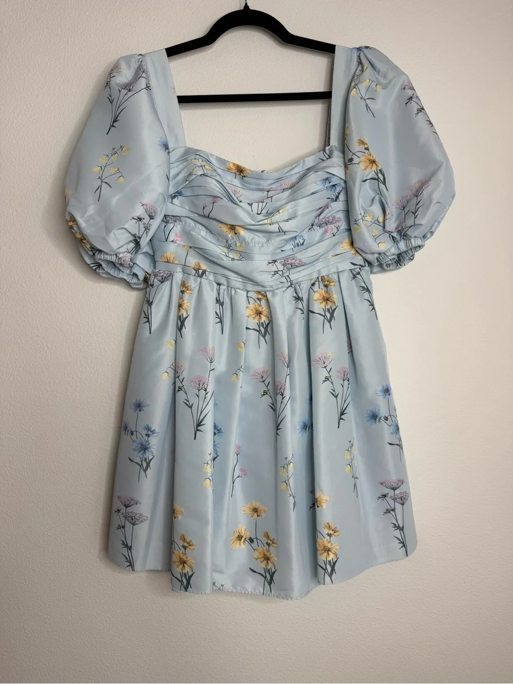 Self Portrait Blue Floral
Taffeta Watercolor Puff Sleeve Mini
Dress Sz 6 - Picture 6 of 16